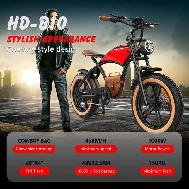Hidoes HD-B10 1000W! Retro E-Bike