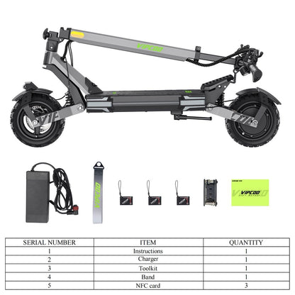 VIPCOO VS6 Pro 2400W Dual Motor Electric Scooter